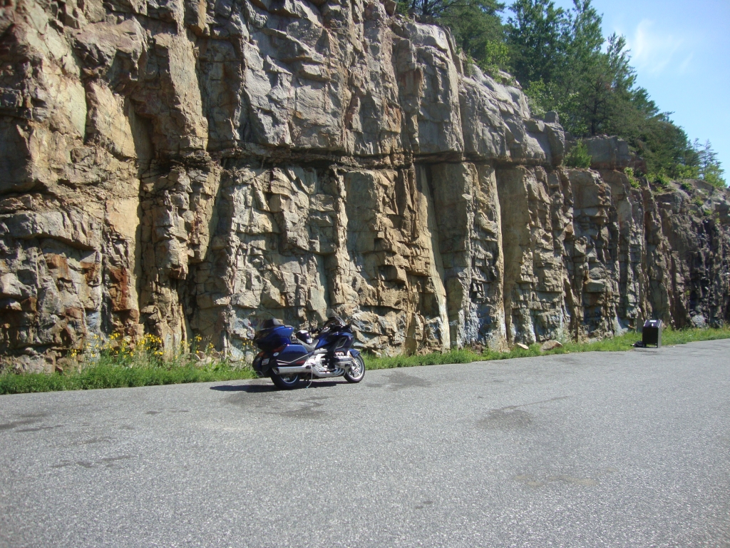 About 10:00 AM on Day 11 I took a break at this westbound rest area. Traffic made it too dangerous to photograph the beautiful lakes. The afternoon was hot enough for official heat advisories, but we made the Comfort Inn in Thunder Bay for Night 11.