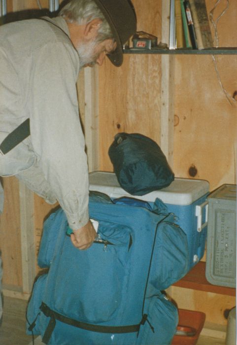 John is packing for his first backpacking hike! It was probably 60 to 70 miles.