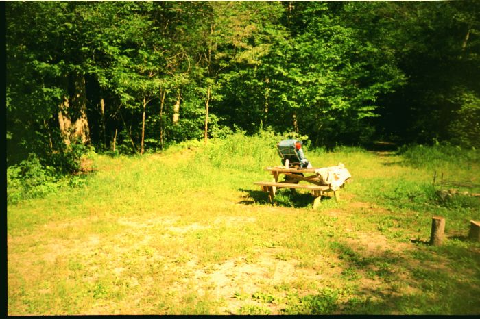 I'll camp here tonight, my first night out on a backpacking trip! I was a little nervous, but of course at that point there was no way to back out! Moose Pond