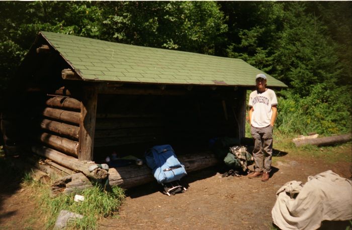 Matt Alexander, the NPT hiker who'd photographed me at Ouluska, at our mutual lunch stop: Duck Hole #1 Leanto.
