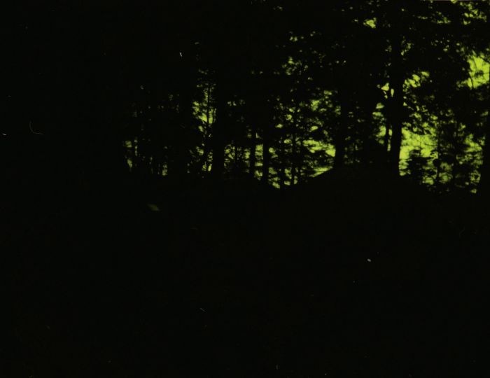 On Day 1 of this hike, Monday August 18 1997, I walked from the cabin to the #1 site at Moose Pond. The photo is 7:00 AM the next morning.