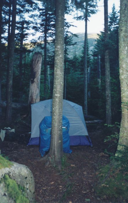 Sunrise over my Panther Gorge camp, a short distance from the Leanto. It's the start of Day 8 of my hike.