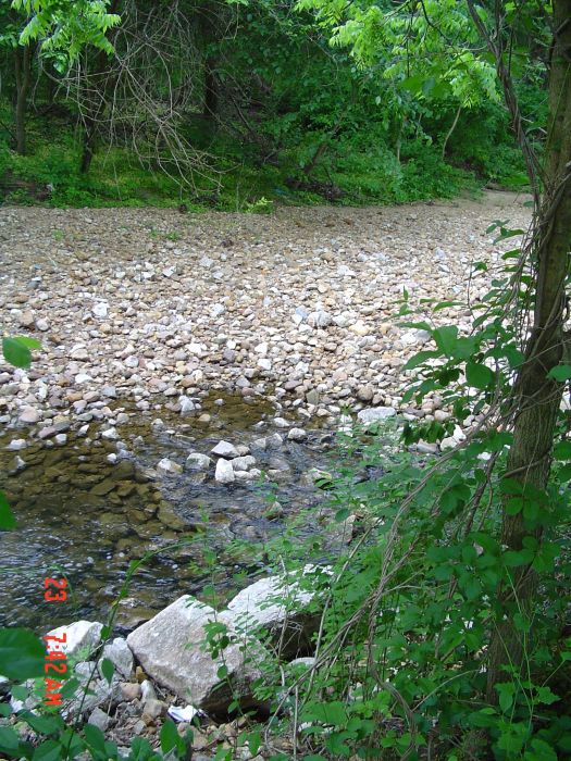This shot, taken a couple of years later, looks ahead to my crossing of Roland Run.