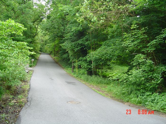 Winespring Lane is a delight! Narrow, quiet, and wooded, it parallels the busy and dangerous Joppa Road but is like walking in the country. ET: 28 minutes. 