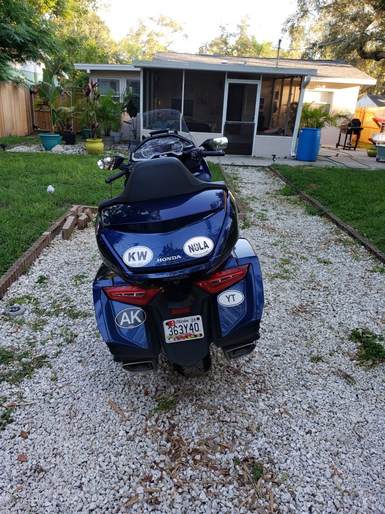 On Monday June 6 my new KW sticker and I should have been on the road, but we're on Danielle and Paul's parking pad with a lost cell phone. When she got home from work Danielle found it in one of my sneakers.