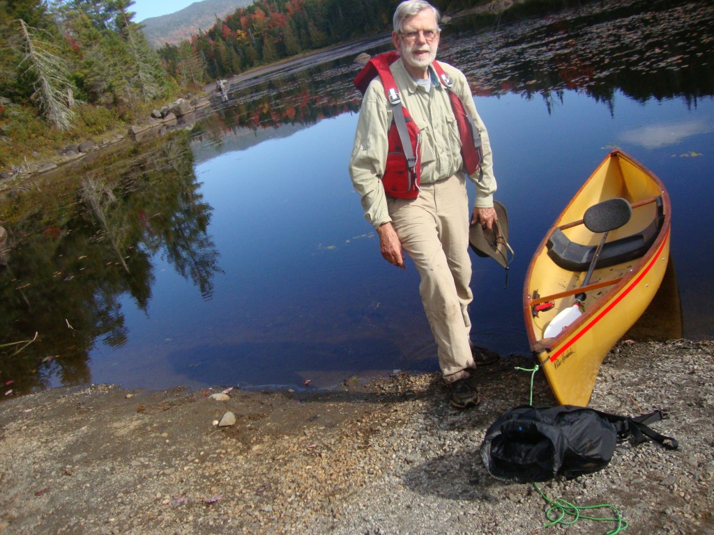 With no yoke or cart, and Ponds 0.8 mi while LaBier Flow was 550 feet, guess which I chose? Later, I'm taking out at the LaBier Flow bridge, where I'd put in. 20 minutes earlier I'd tried the wrong take-out