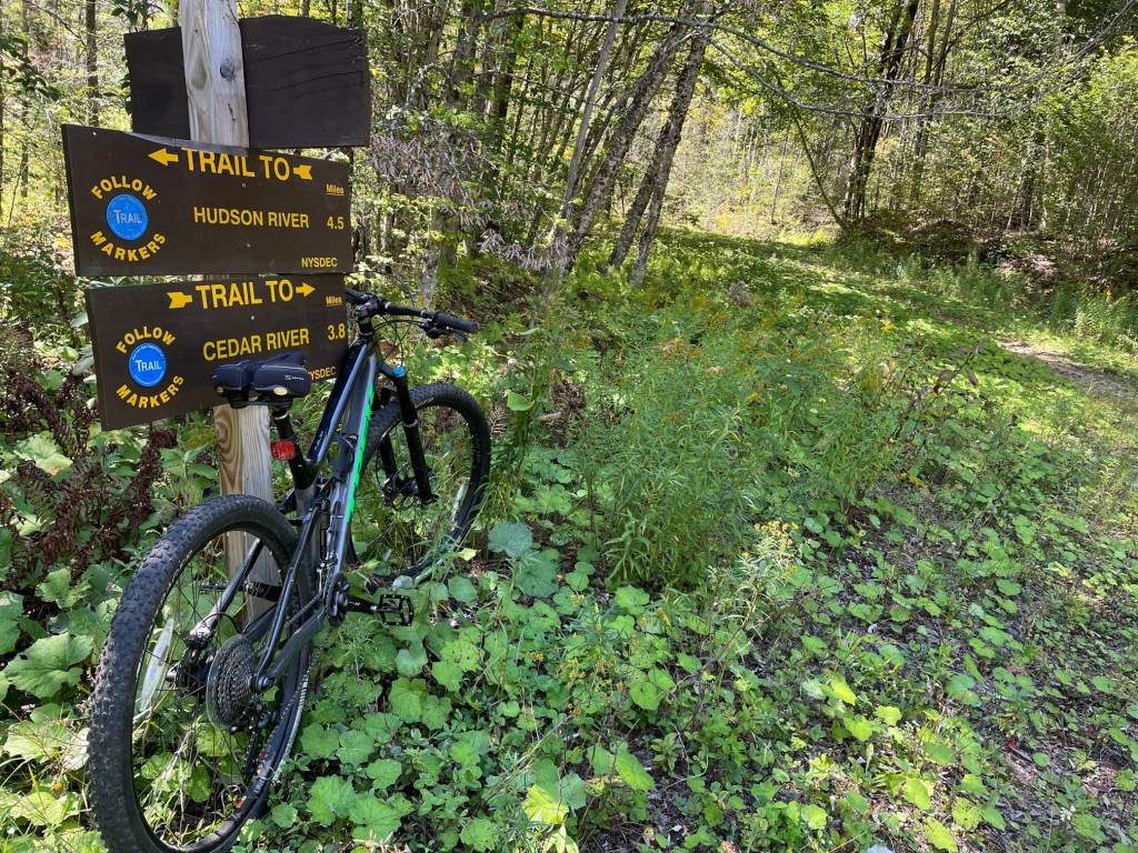 On 9/6/23, in maybe 0:45 Andrea arrived at the turn for Deer Pond, but chose the road less traveled by: Cedar River! 
