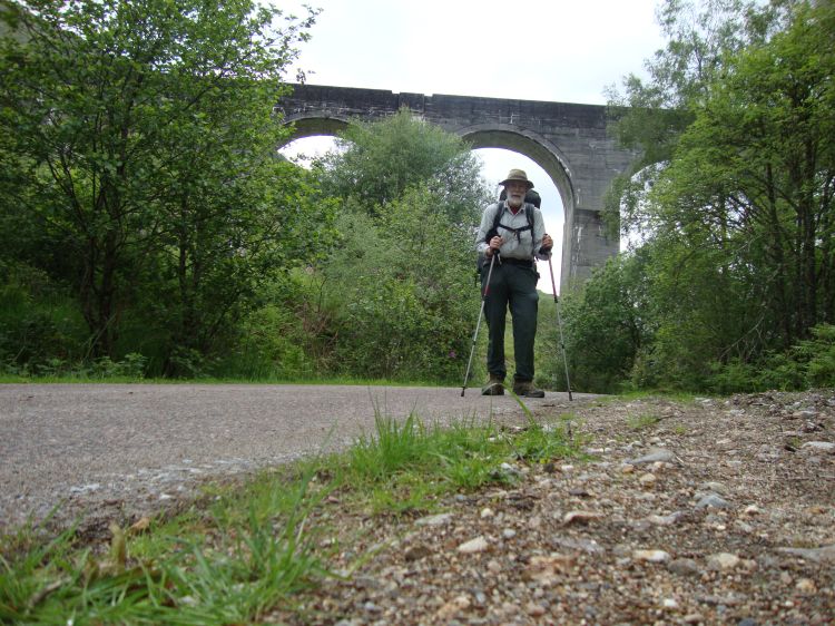 On Wednesday, June 8, 2011 (Day 13 of my trip) I began the Cape Wrath Trail. After a sightseeing train ride from Fort William to Mallaig, I left the train at Glenfinnan and, half an hour later, walked under this famous Viaduct. I'm told it appeared in a Harry Potter movie.