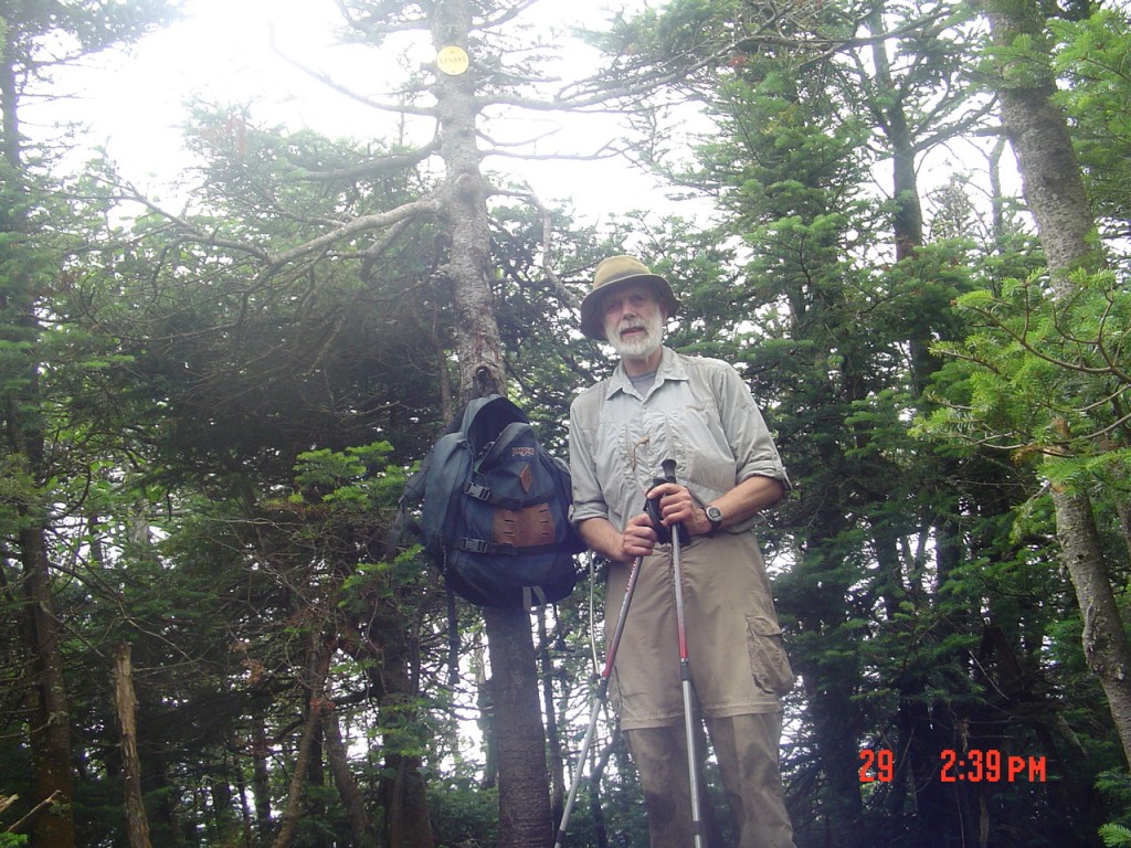 Summit of Seward, reached at 2:37 PM; I pumped and drank water for 12 minutes in this section from Donaldson