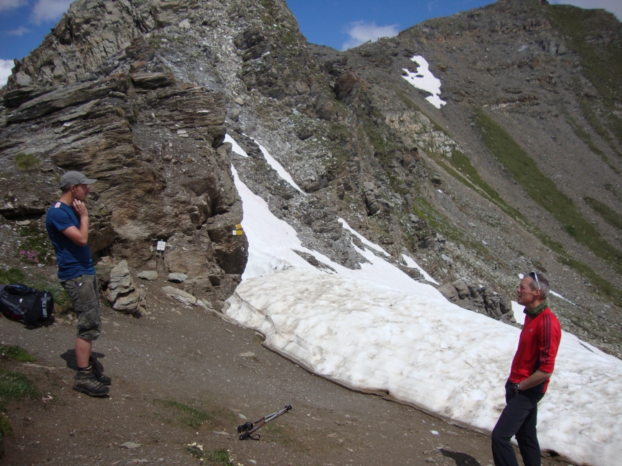 These are the men who were at the Pass when I arrived. We chatted a bit, they took my photograph, and they headed out, eastbound.